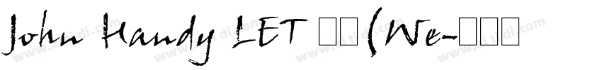 John Handy LET 普通(We字体转换